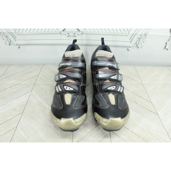 Specialized Black Leather Hook & Loop Mountain Bike Cycling Shoes 9.5-10 - Picture 5 of 10